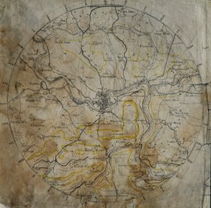 Mapa geologiczna okolic Bath, wygrawerowana przez Johna Cary